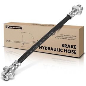 A-Premium Rear Driver or Passenger Brake Hydraulic Hose Compatible with Select Chevy and Pontiac Models - Aveo 2004-2011, Aveo5 2007-2011, G3 2009-2010, L4 1.6L - Replace# 96407749