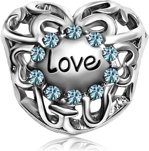 Mother Mom Mommy Heart Love Birthday Birthstone Womens Beads Charms For Bracelets Son Daughter Sister Brother Jewelry in Kuwait