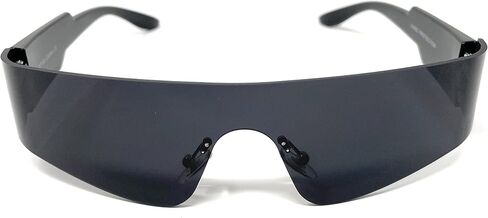 Wrap Around Sunglasses for Women Men Trendy Rimless Futuristic Shades Flat Top Fashion Eyeglasses in Kuwait