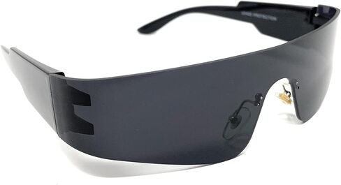Wrap Around Sunglasses for Women Men Trendy Rimless Futuristic Shades Flat Top Fashion Eyeglasses in Kuwait