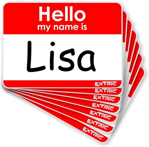 Hello My Name is Stickers, Assorted Color, Name Tag Stickers, 2.25" x 3.5" Name Badge Labels 100 Count, for Classroom, School, Meetings in Kuwait