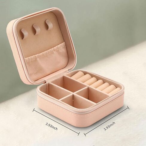 Cute Silly Goose Small Jewelry Box PU Leather Travel Jewelry Case Storage Organizers Gifts for Women Girls Teens in Saudi Arabia