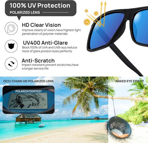 OCCI CHIARI Oversized Polarized Sunglasses Men Fashion Sun Glasses UV400 Protection in Saudi Arabia