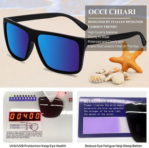 OCCI CHIARI Oversized Polarized Sunglasses Men Fashion Sun Glasses UV400 Protection in Saudi Arabia