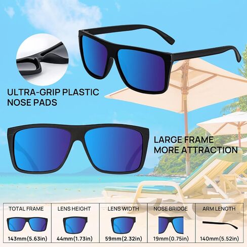 OCCI CHIARI Oversized Polarized Sunglasses Men Fashion Sun Glasses UV400 Protection in Saudi Arabia