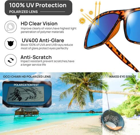 OCCI CHIARI Oversized Polarized Sunglasses Men Fashion Sun Glasses UV400 Protection in Saudi Arabia