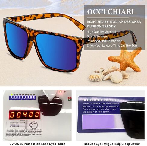OCCI CHIARI Oversized Polarized Sunglasses Men Fashion Sun Glasses UV400 Protection in Saudi Arabia