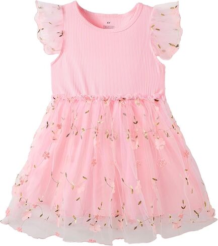 UMELOK Toddler Tutu Dress Little Girls Tulle Casual Dresses Size 3-8 Years in Kuwait