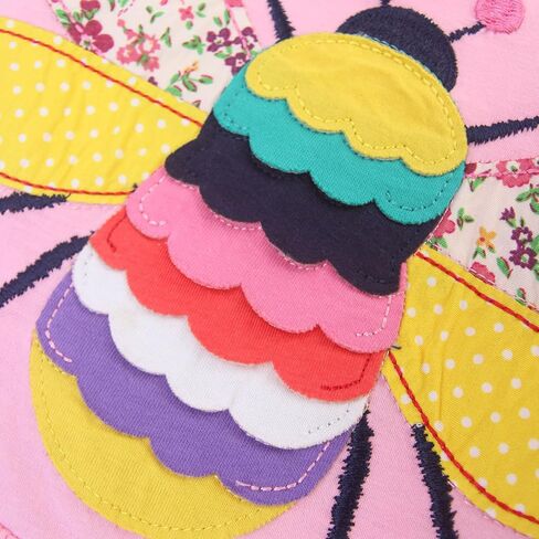 Girls Dresses Toddler Girls Short Sleeve Dress Girl's Casual Duck Rabbit Applique Dress for Kids 3-9Y in Saudi Arabia