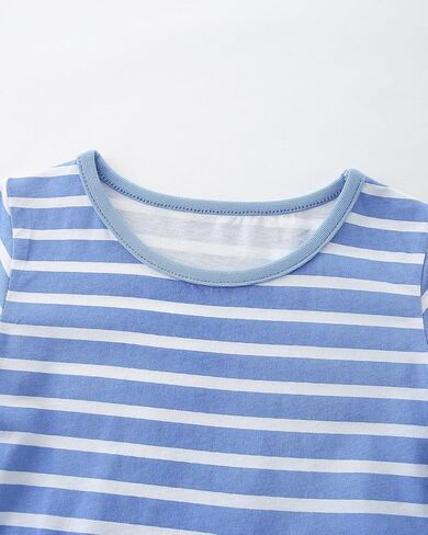 Hongshilian Toddler Girls Cotton Casual Dress Summer Playwear Short Sleeve Shirt Dresses in Kuwait