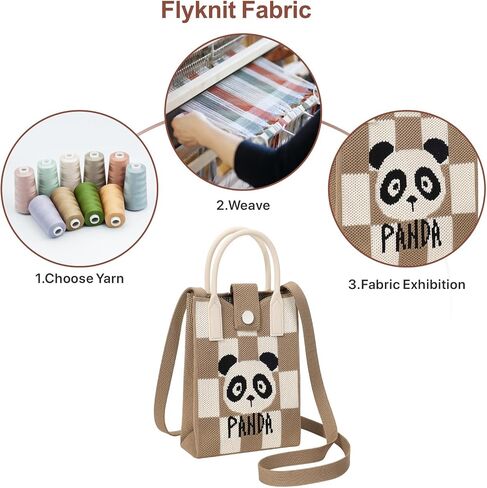 PACKISM Knitted Phone Purse – 5.1" L x 2.2" W x 6.9" H Small Purses, Stylish Cell Phone Purse Crossbody, Perfect Gift in Kuwait