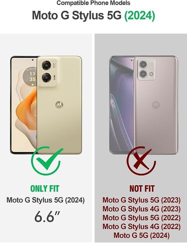 حافظة Moto G Stylus 5G 2024 مع [واقي شاشة مدمج]، حماية لكامل الجسم [تم اختبار السقوط بدرجة ميل 6FT] حافظة مقاومة للصدمات لهاتف Motorola Stylus 2024 5G (رخام خيالي) in Saudi Arabia