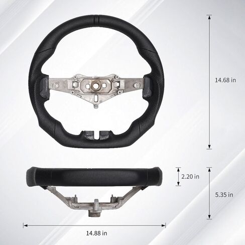 عجلة قيادة جلدية كاملة، عجلة قيادة جلدية مثقبة على شكل حرف D مناسبة لسيارة جيب رانجلر JK 2011-2017 in Kuwait