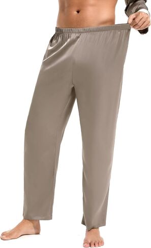 Men's Pajamas Sets Soft Silk Satin Sleepwear for Men Button Down Loungewear with Pockets in Saudi Arabia
