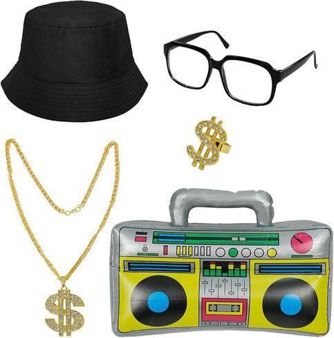Men's 80s 90s Costumes Old School Hip Pop Rapper Outfits in Kuwait