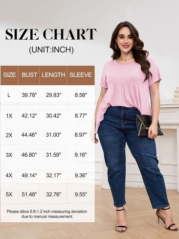 LARACE المرأة قصيرة الأكمام تونك القمم حجم كبير مطوي قمصان الصيف Crewneck بلوزة فضفاضة غير رسمية L-5XL in Kuwait