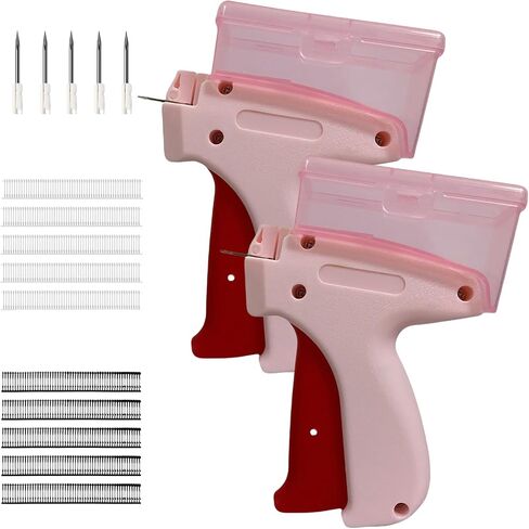 Stitch Gun for Clothes, Quick Stitch Sewing Gun Fixer Effortlessly Fix, Secure and darn with this Mini Tagging Gun for Clothing and Emergency Repairs - Pink in Saudi Arabia