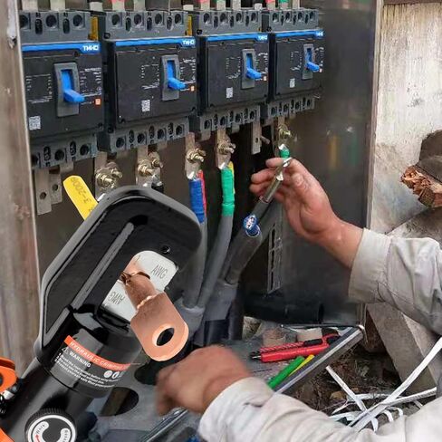 Hydraulic Crimping Tool and Wire Crimping Tool Kit, Range 12AWG-2/0AWG, 9 Pairs Of Dies For Cable Crimping Tool, Wire Rope Electrical Terminal Wire and Battery Cable Crimper(YQ/70C) in Saudi Arabia