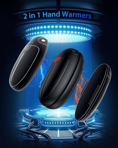 Hand Warmers Rechargeable, 2 Pack Portable Pocket Hand Warmers, 20Hrs Long Heating Double Warm Electric Handwarmers, Reusable Heater for Outdoors, Camping, Hunting, Golf, Fishing in Saudi Arabia