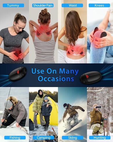 Hand Warmers Rechargeable, 2 Pack Portable Pocket Hand Warmers, 20Hrs Long Heating Double Warm Electric Handwarmers, Reusable Heater for Outdoors, Camping, Hunting, Golf, Fishing in Saudi Arabia