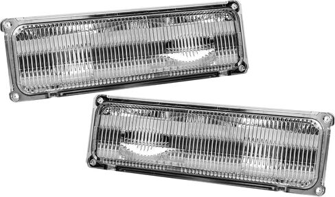 Headlight with Signal Bumper Lights Assembly compatible with 1994-1999 Chevy GMC C/K 1500 2500 3500 Suburban Yukon,Replace GM2520128 GM2521128, Factory OE Style in Saudi Arabia