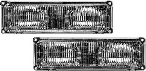 Headlight with Signal Bumper Lights Assembly compatible with 1994-1999 Chevy GMC C/K 1500 2500 3500 Suburban Yukon,Replace GM2520128 GM2521128, Factory OE Style in Saudi Arabia