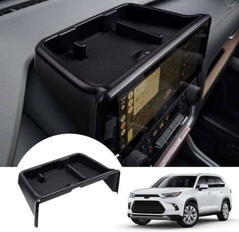 Autorder Center Console Dash Organizer for 2024 2025 Toyota Grand Highlander Accessories Dashboard Insert Tray with Cellphone Holder Storage Box with Anti-Slip Mat in Kuwait
