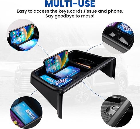 Autorder Center Console Dash Organizer for 2024 2025 Toyota Grand Highlander Accessories Dashboard Insert Tray with Cellphone Holder Storage Box with Anti-Slip Mat in Kuwait