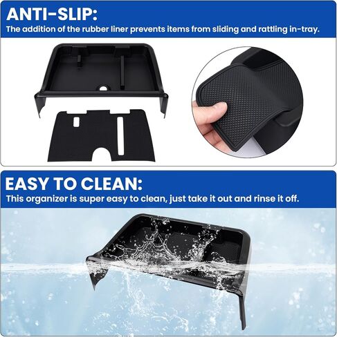 Autorder Center Console Dash Organizer for 2024 2025 Toyota Grand Highlander Accessories Dashboard Insert Tray with Cellphone Holder Storage Box with Anti-Slip Mat in Kuwait