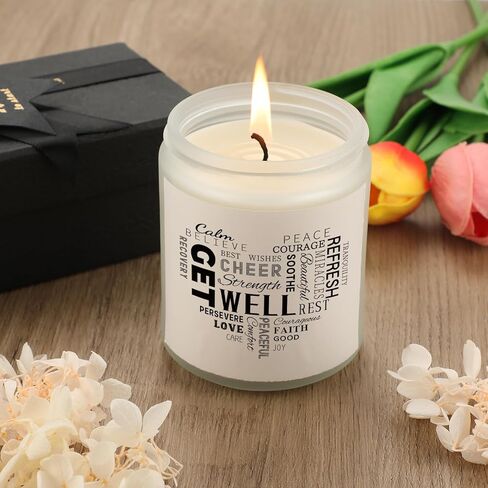 Get Well Gifts, Get Well Soon Gifts for Women Men, Handmade 7 Oz Lavender Scented Candles - 50 Hour Burn Time, Thinking of You Gifts Feel Better Gifts for Women in Saudi Arabia