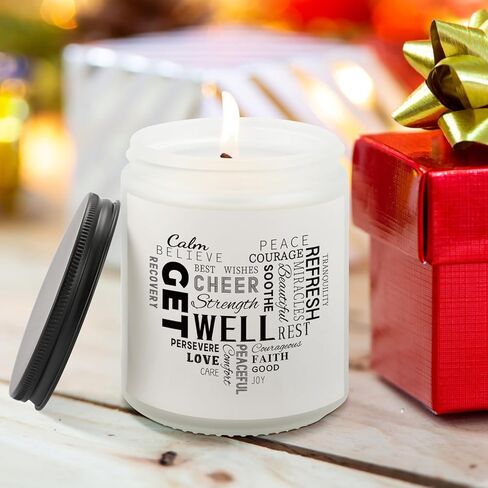 Get Well Gifts, Get Well Soon Gifts for Women Men, Handmade 7 Oz Lavender Scented Candles - 50 Hour Burn Time, Thinking of You Gifts Feel Better Gifts for Women in Saudi Arabia