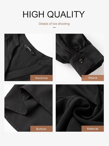 Dokotoo Womens Blouses Tops for Women Trendy V Neck Smocked Blouses for Women Dressy Casual Long Sleeve Shirts for Women in Saudi Arabia