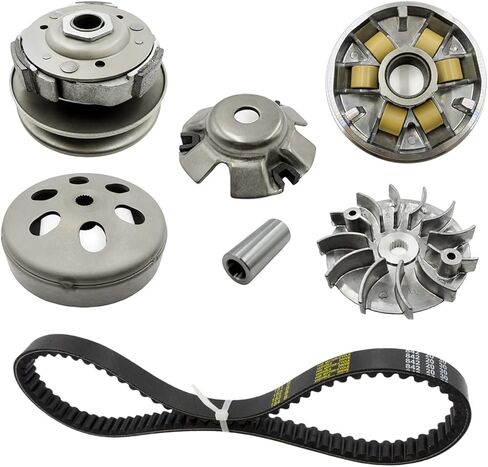 GY6 50cc Performance Clutch Set, Fit for GY6 50cc 60cc 80cc Engine Taotao Scooter, include Clutch Assembly and Variator Assembly with 669 belt. in Saudi Arabia