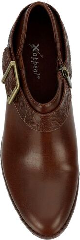 XAPPEAL Jodie - Women's Faux Leather Western Low Heel Ankle Bootie in Saudi Arabia