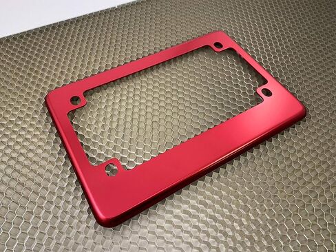 Motorcycle Anodized Aluminum License Plate Frame - RED in Kuwait