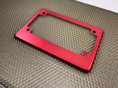 Motorcycle Anodized Aluminum License Plate Frame - RED in Kuwait