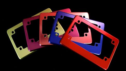 Motorcycle Anodized Aluminum License Plate Frame - RED in Kuwait