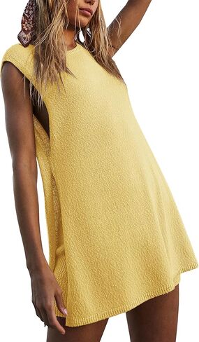 Seyurigaoka Women's 2 Piece Sweater Shorts Set Sleeveless Knit Tank Top Vest Matching Shorts Sets Summer Lounge Sets in Saudi Arabia