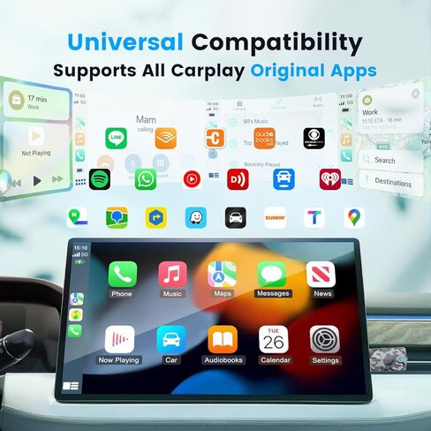 محول Carplay لاسلكي صغير مع اتصال بلوتوث واي فاي سريع ومستقر 5 جيجا هرتز، سلكي إلى محول Carplay اللاسلكي لأجهزة Apple، متوافق مع iPhone 6 أو أعلى/iOS10+ والسيارات من 2016 in Saudi Arabia