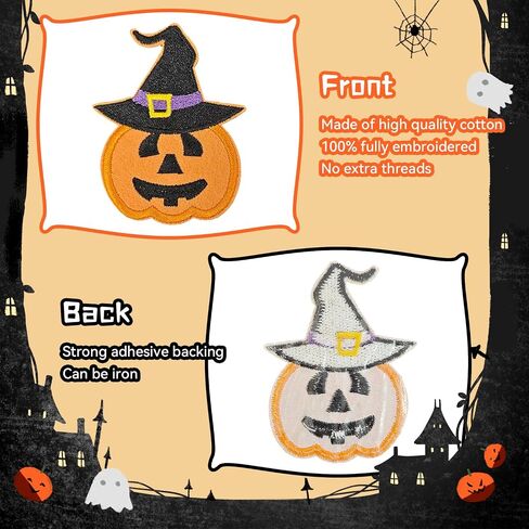 8PCS Horror Halloween Iron on Patches, Ghost Face Embroidered Iron on Patches for Clothes, Hats, Jeans, Skirts, T-Shirts, Backpacks, Etc in Saudi Arabia