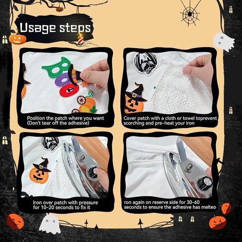 8PCS Horror Halloween Iron on Patches, Ghost Face Embroidered Iron on Patches for Clothes, Hats, Jeans, Skirts, T-Shirts, Backpacks, Etc in Saudi Arabia