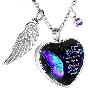 Heart Cremation Urn Necklaces Ashes Jewelry for Women Men Memorial Human Ashes Pendant