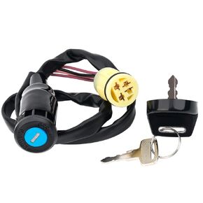 AHL Ignition Key Switch 35100-HN3-AT2 35100-HP0-A71 Compatible with Honda TRX420FA TRX420FPA Rancher at 420 2012-2014;TRX420FE Rancher 420 ES 4x4 2007-2008;TRX420FE TRX420FPE Rancher ES 2009-2011