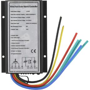 Wind Solar Hybrid Controller, Hybrid Solar Wind Charging Controller 12v, IP67 12/24V 400/800W Wind 500/1000W 20A Solar Energy Hybrid Charging Generator Controller