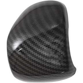 Center Console Gear Shift Knob Cover Cap, Carbon Fiber ABS Car Center Gear Shift Head Cover Trim, Compatible with Kia Forte/K3 2019-2021