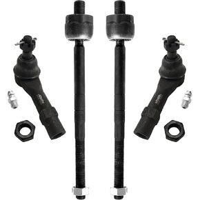 ASTAPRO - Front 4pc Inner Outer Tie Rods for 1998-2004 Ford Ranger, 1998-2001 Explorer Mercury Mountaineer Mazda B2500, Inner Outer Tie Rod End Links Replacement
