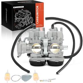 A-Premium 2 Barrel Carburetor Compatible with Yamaha Raptor 660R YFM660R YFM660RSE 2001-2005 Replace# 5LP-14900-00-00 Mechanical Choke
