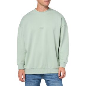 HUGO Men's Twill French Terry Center Logo Sweatshirt