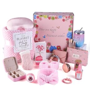 Birthday Gifts for Women, 19Pcs Gifts, Get Well Soon Gift Basket, Gifts for Women Mom, Wife, Girlfriend, Sister, Friends, Relaxing Spa Gifts Basket Self Care Gifts for Women