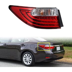 Tail Light Left Driver Side Outer Rear Lamp Brake Driving Light Compatible For Lexus ES350 ES300h 2013 2014 2015 3-Pin Replace OE: LX2804113 | 81561-33560